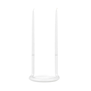 Gemini Candleholder, White