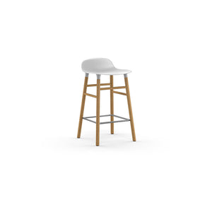 Form Stool 65cm, White/Oak