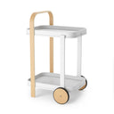Bellwood Bar Cart, White/Natural