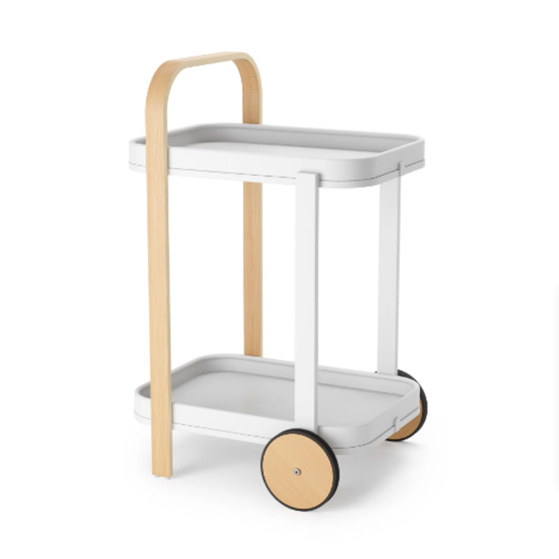 Bellwood Bar Cart, White/Natural