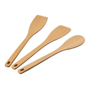 Kitchen Spoons Set of 3, wood