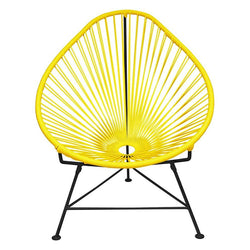 Acapulco Chair, Yellow Cord/Black Base